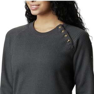 Columbia Women's Gray Waffle Knit Chillin Sweater Size Small